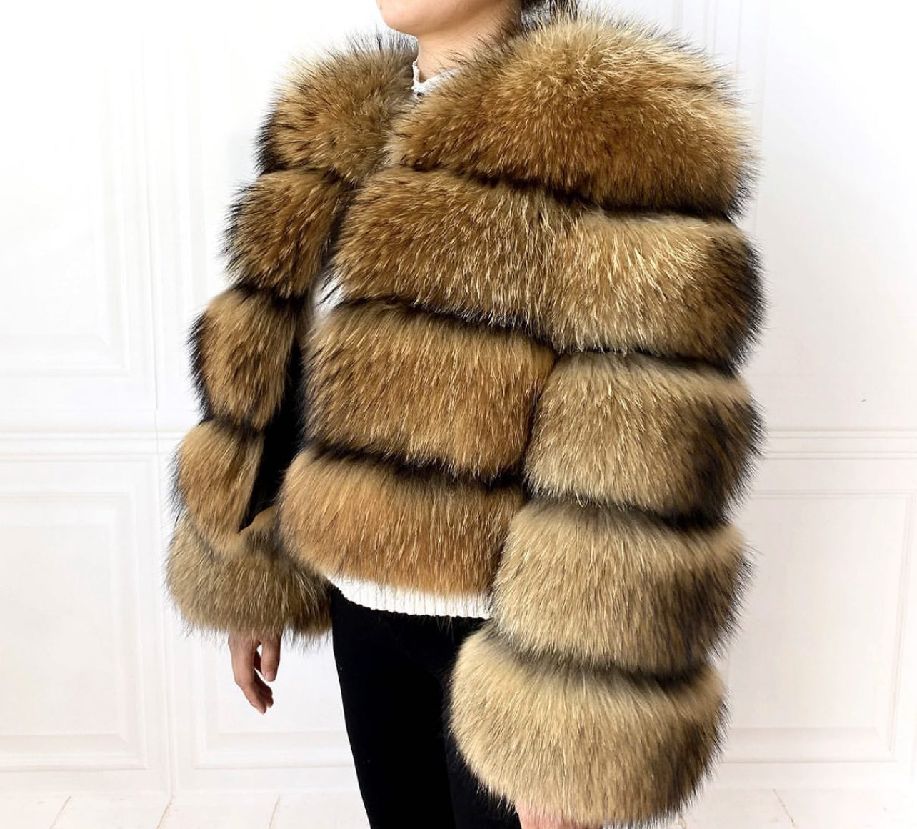 5 Ring Raccoon Fur Coat