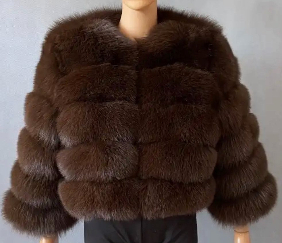 Luxury 5 Ring Fox Fur Coat