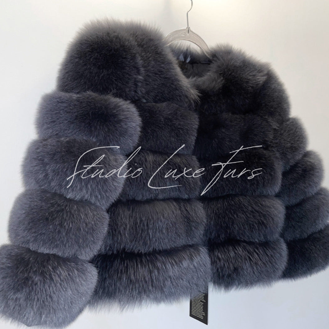 Luxury 5 Ring Fox Fur Coat